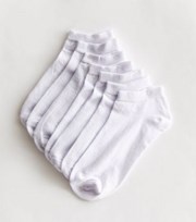New Look 7 Pack White Trainer Socks